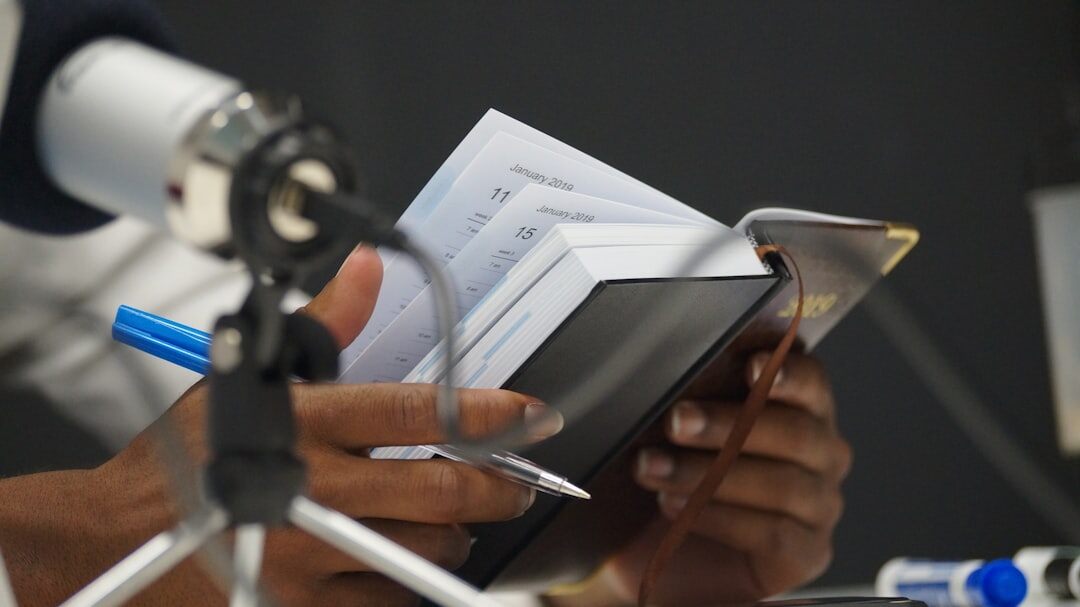 Investigative journalist reviewing documents